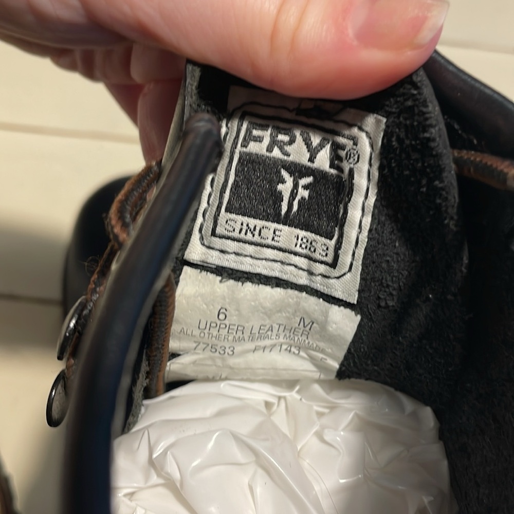 Frye Black Leather Logger Boots - Picture 9 of 10
